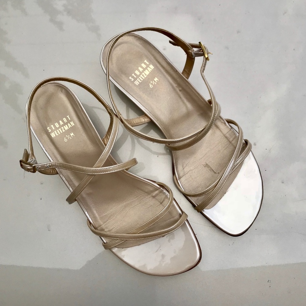 Stuart Weitzman Low Heeled Strappy Sandals